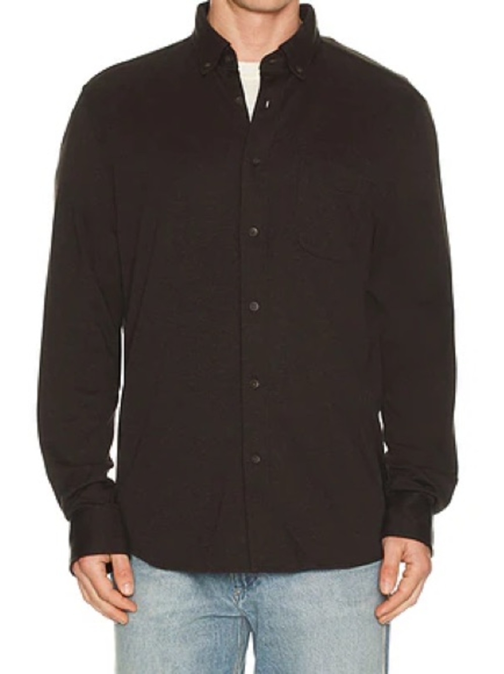 Tiger of Sweden Richie Oxford Black Long-Sleeve, Skim-fit Oxford (17 or XL)